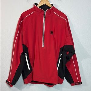 FootJoy DryJoy Red and Black Half-Zip Pullover‎ Jacket